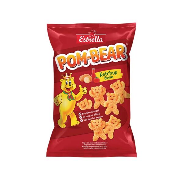 Kartulikrõpsud ketšupimaitselised Pom-Bear, ESTRELLA, 65g