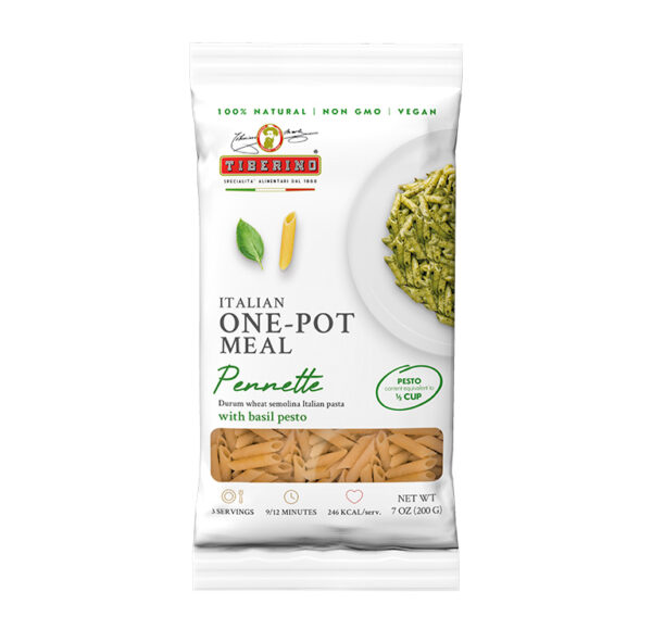 Pennette pasta pesto ja basiilikuga TIBERINO 200g