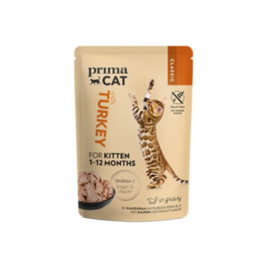 PrimaCat Classic kassitoit kassipoegadele kalkunilikaga kastmes 85g